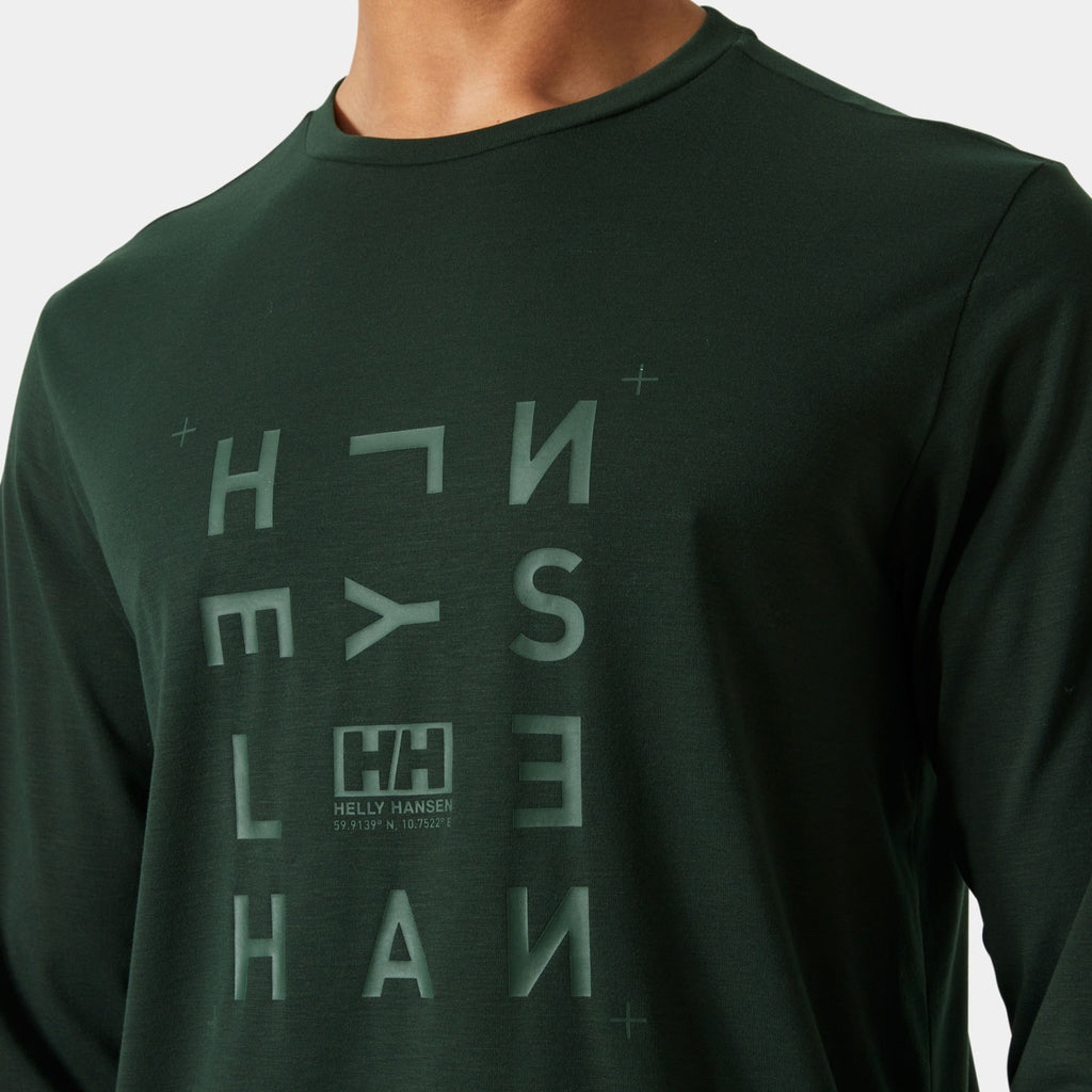SKOG GRAPHIC LS TEE, DARK JUNGLE, L