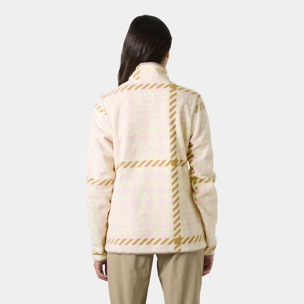 W MARIDALEN PRINTED FLEECE, PINK SHAKE, L