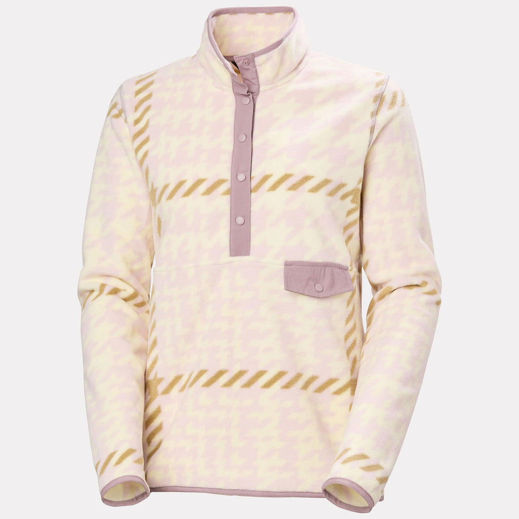 W MARIDALEN PRINTED FLEECE, PINK SHAKE, L