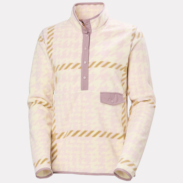 W MARIDALEN PRINTED FLEECE, PINK SHAKE, L