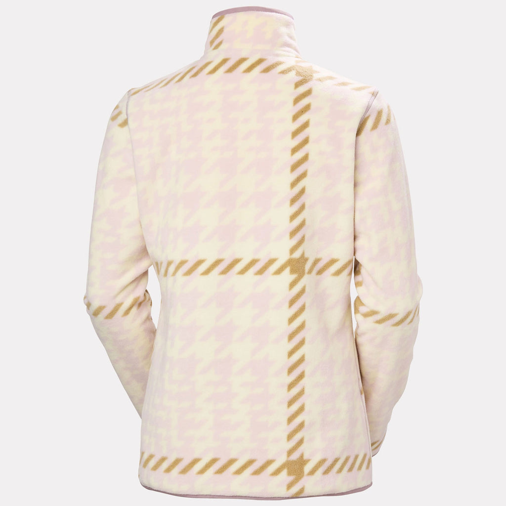 W MARIDALEN PRINTED FLEECE, PINK SHAKE, L