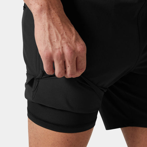 RAPIDE 7 SHORTS, BLACK, XXL