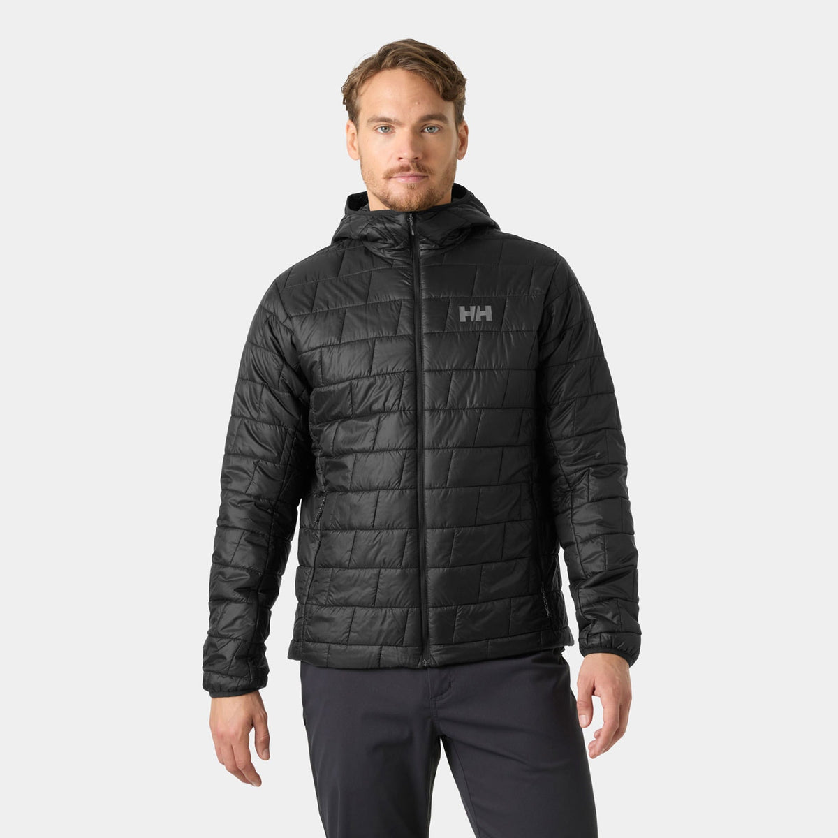 LIFALOFT HOODED INSULATOR, BLACK, XXL