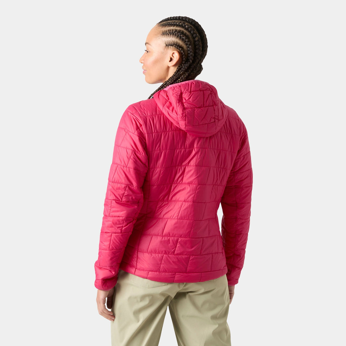 W LIFALOFT HOODED INSULATOR, CRANBERRY, L