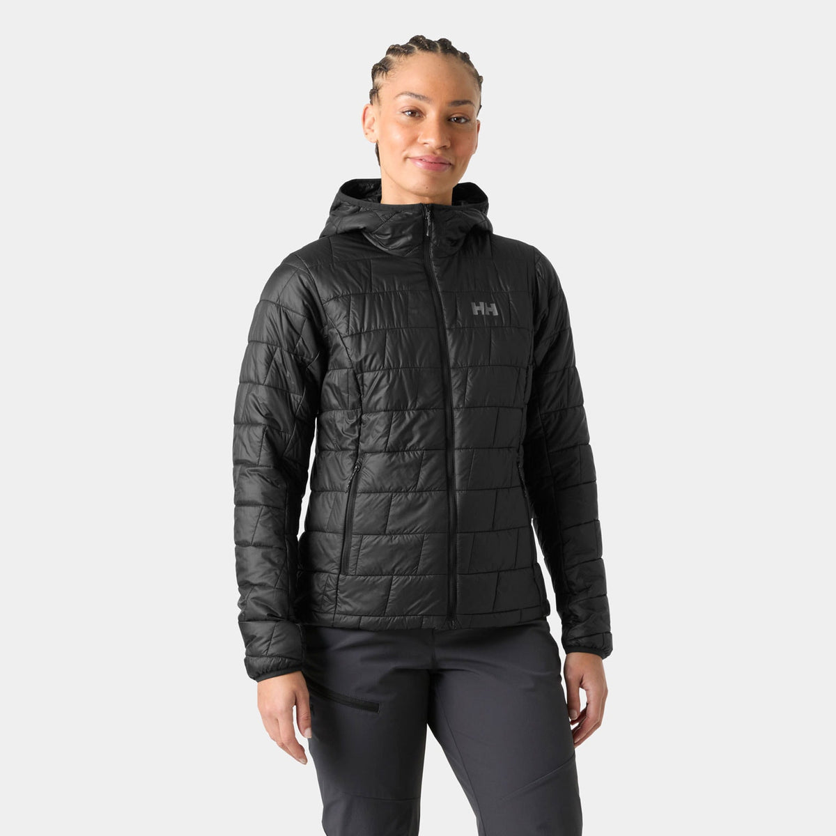 W LIFALOFT HOODED INSULATOR, BLACK, L
