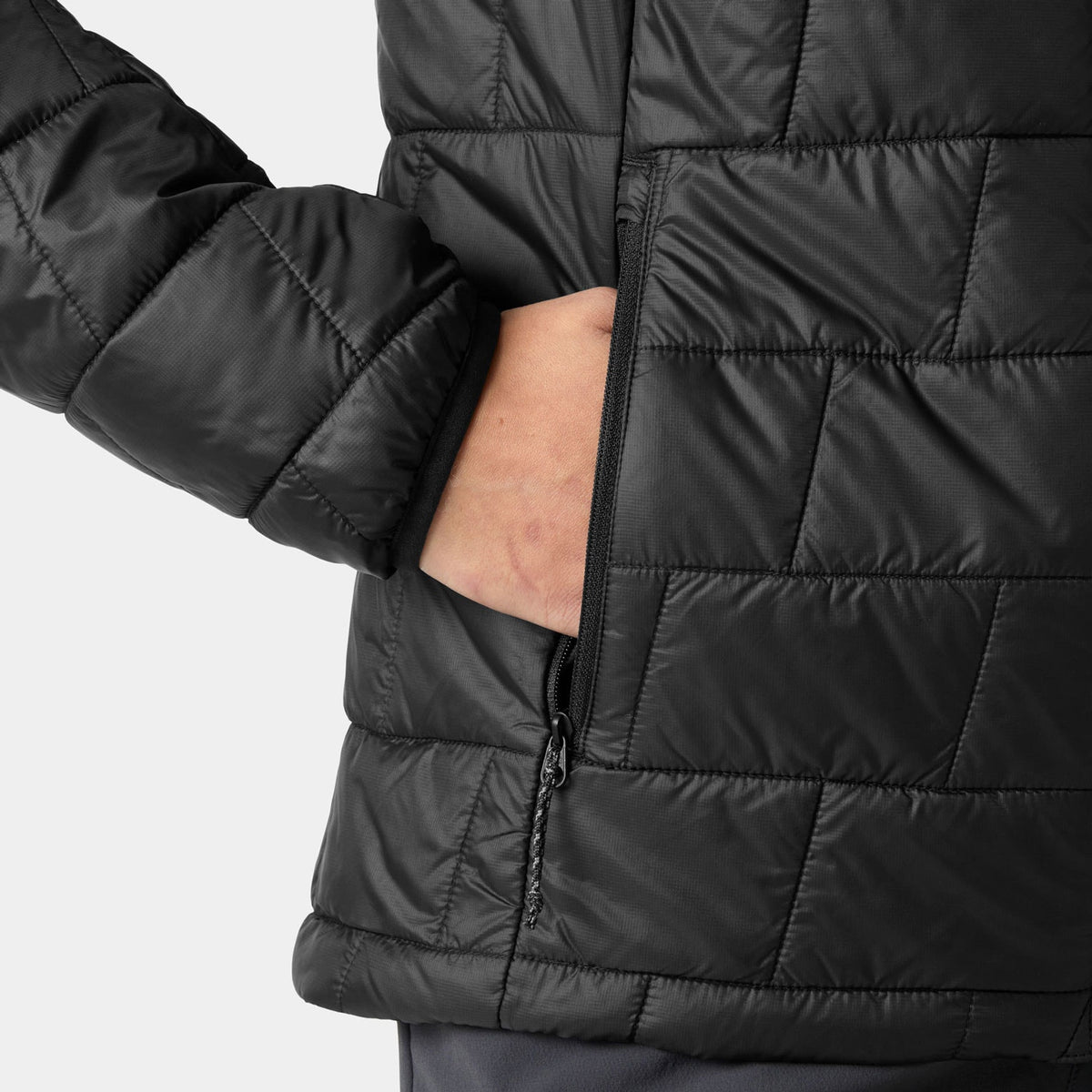 W LIFALOFT HOODED INSULATOR, BLACK, L