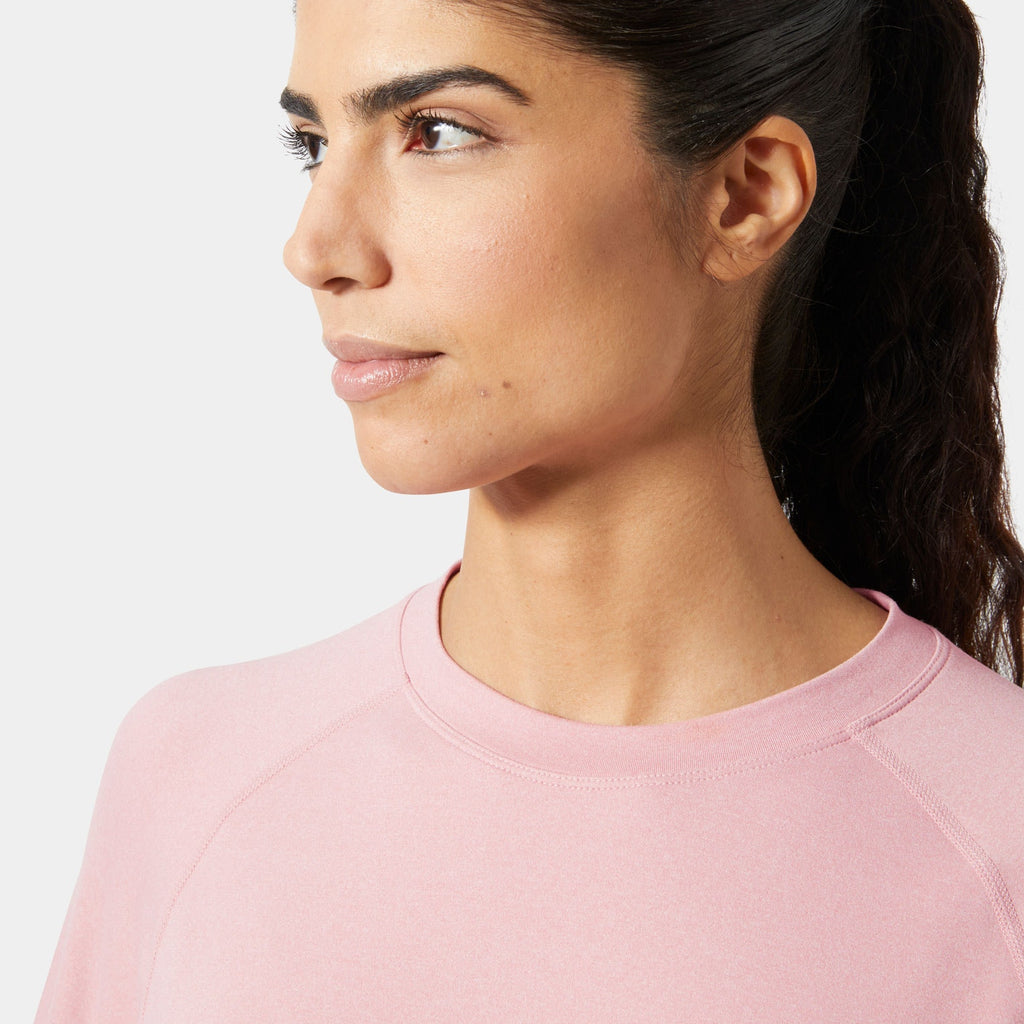 W TYRI KNIT CREW NECK, PINK SALT M, XL