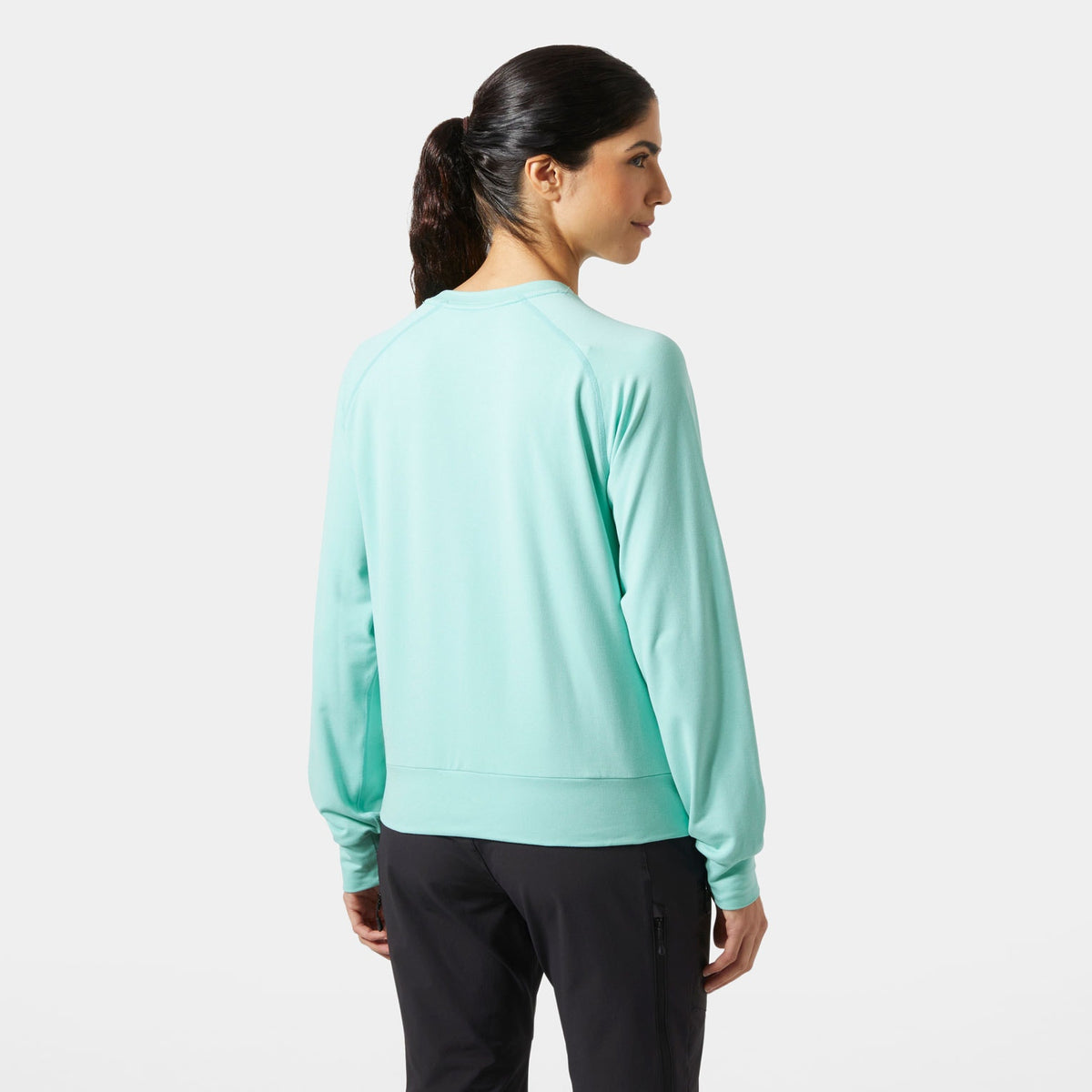 W TYRI KNIT CREW NECK, LAGOON MELA, L