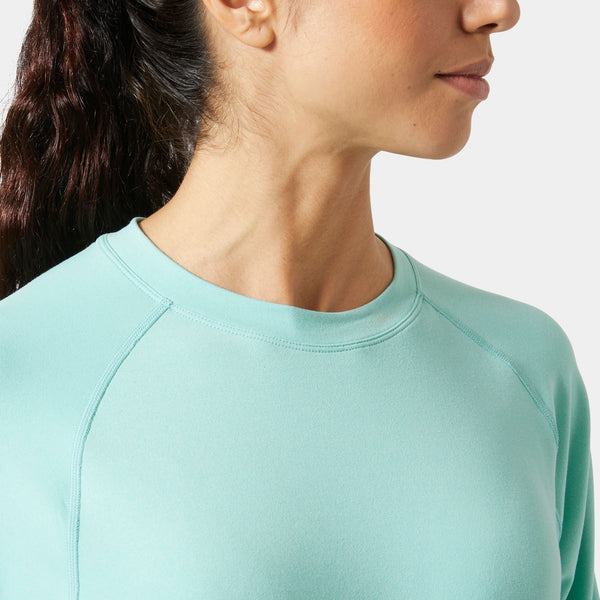 W TYRI KNIT CREW NECK, LAGOON MELA, L