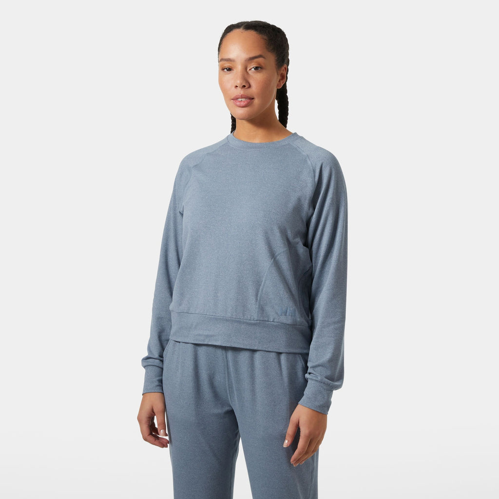 W TYRI KNIT CREW NECK, WASHED NAVY, L