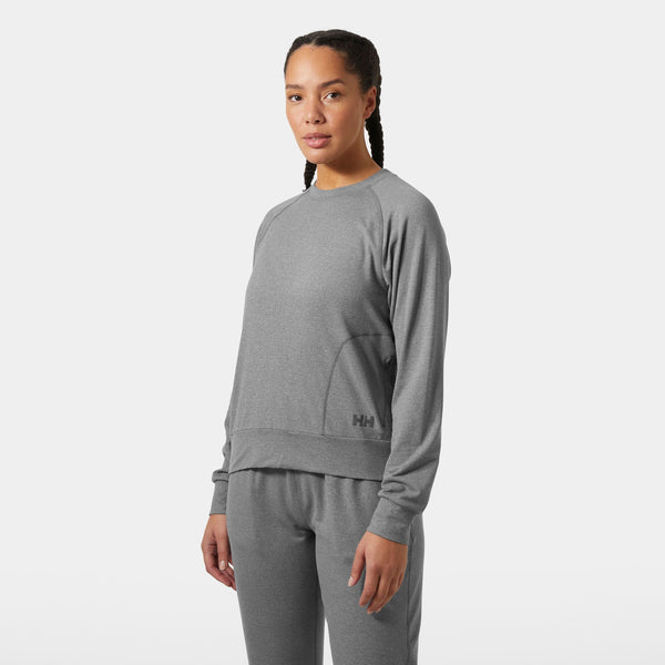 W TYRI KNIT CREW NECK, EBONY MELAN, L
