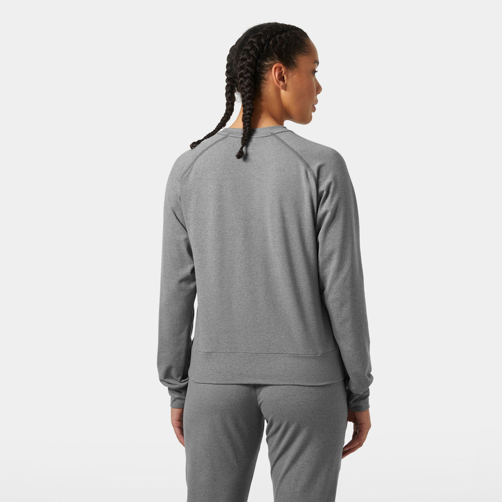 W TYRI KNIT CREW NECK, EBONY MELAN, L