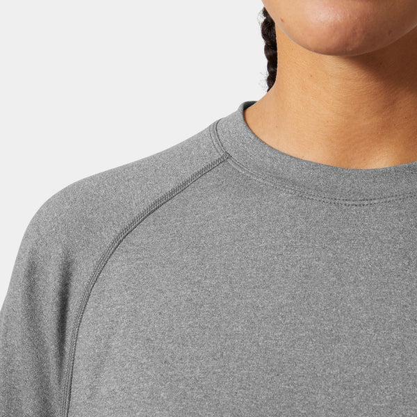 W TYRI KNIT CREW NECK, EBONY MELAN, L