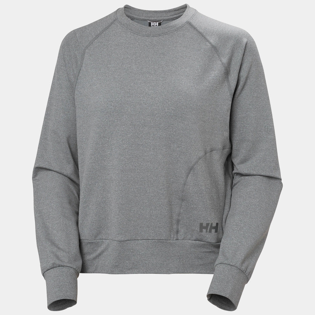 W TYRI KNIT CREW NECK, EBONY MELAN, L