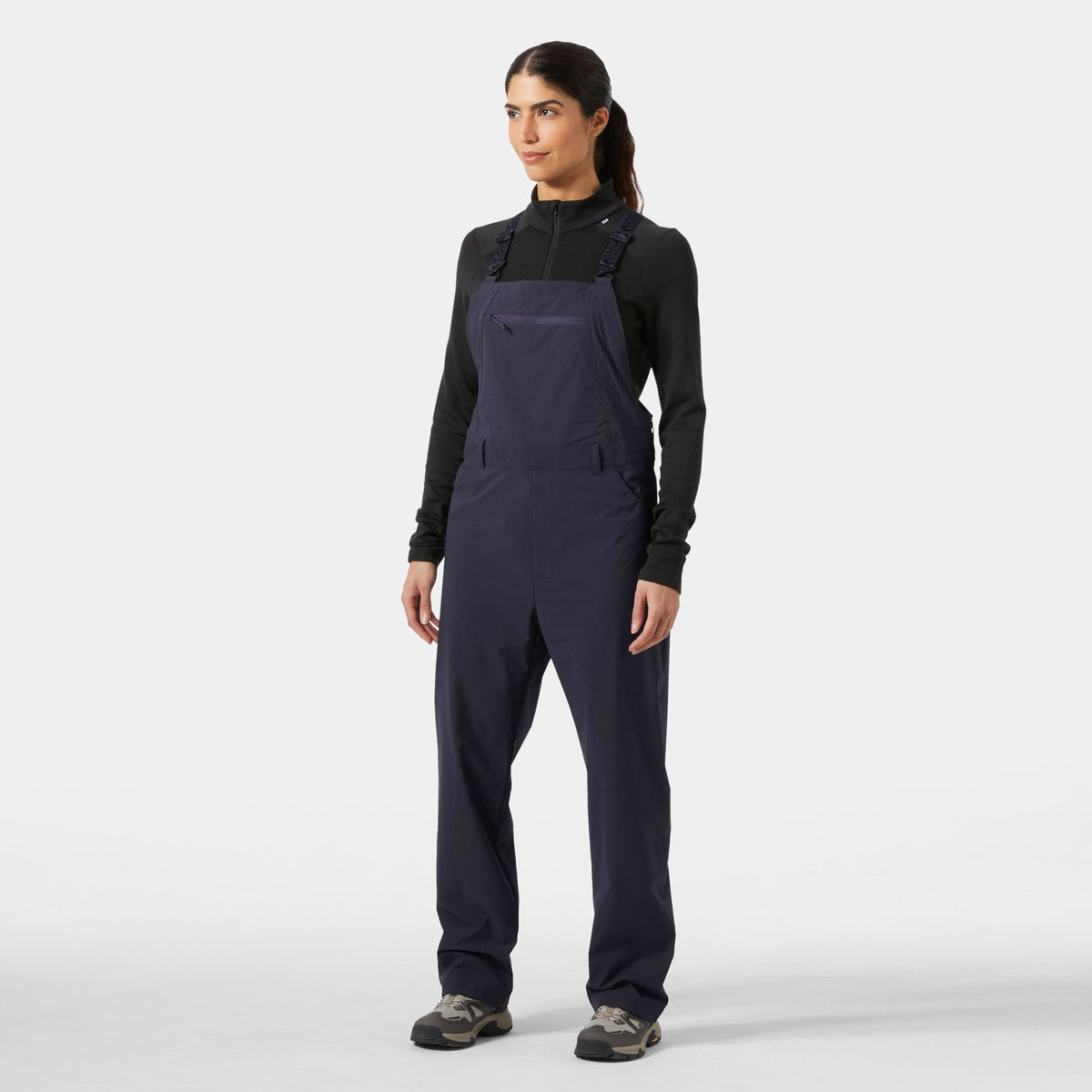 W AWE SOFTSHELL  OVERALLS, BLACK GRAPE, XS