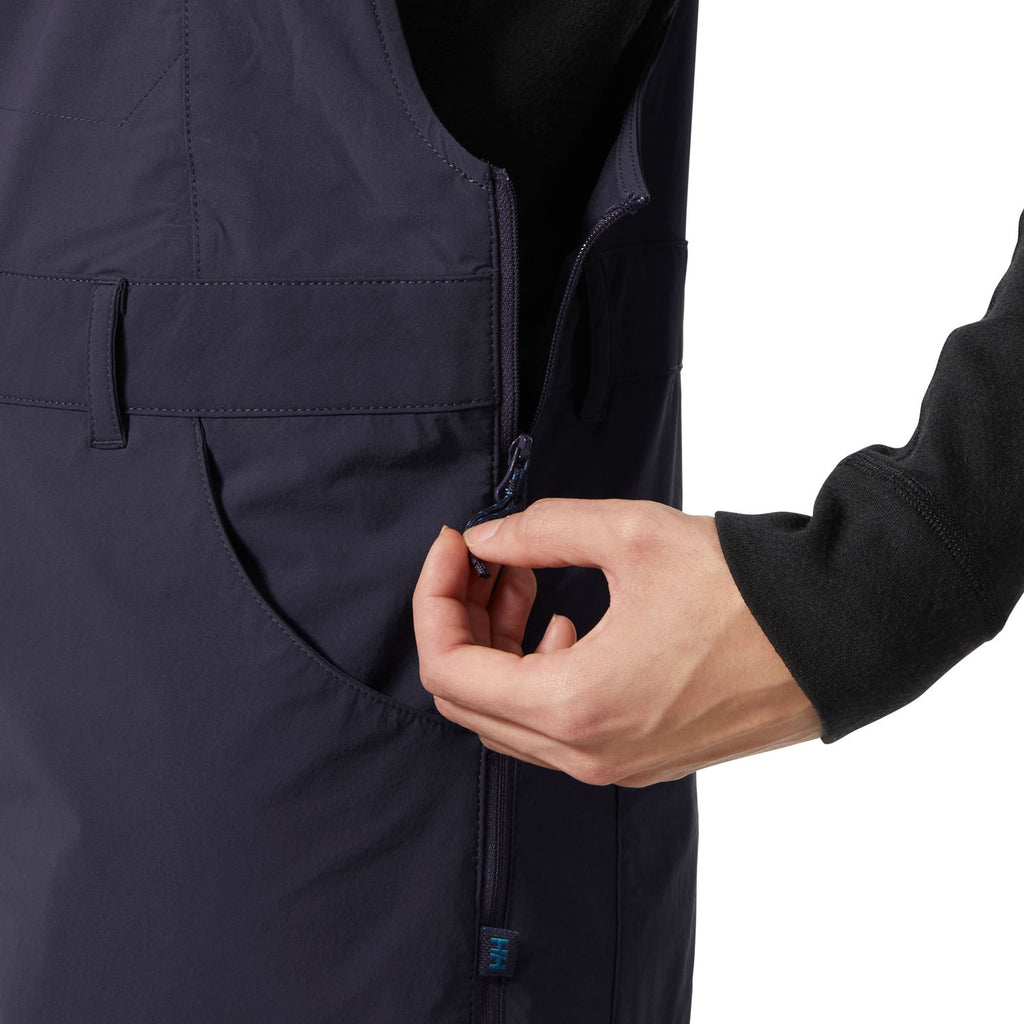 W AWE SOFTSHELL  OVERALLS, BLACK GRAPE, XS