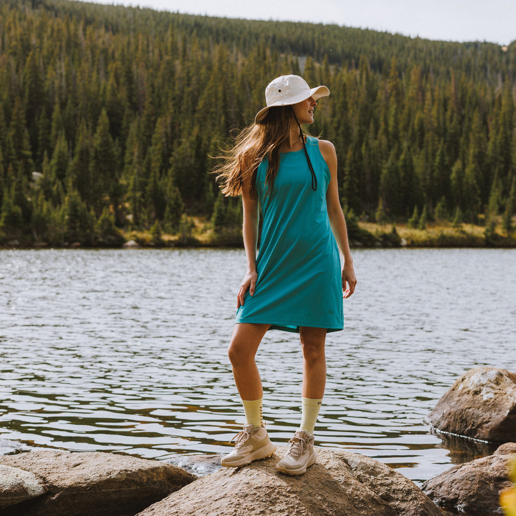 W AWE 2 PC HIKING DRESS, DARK MINT, L
