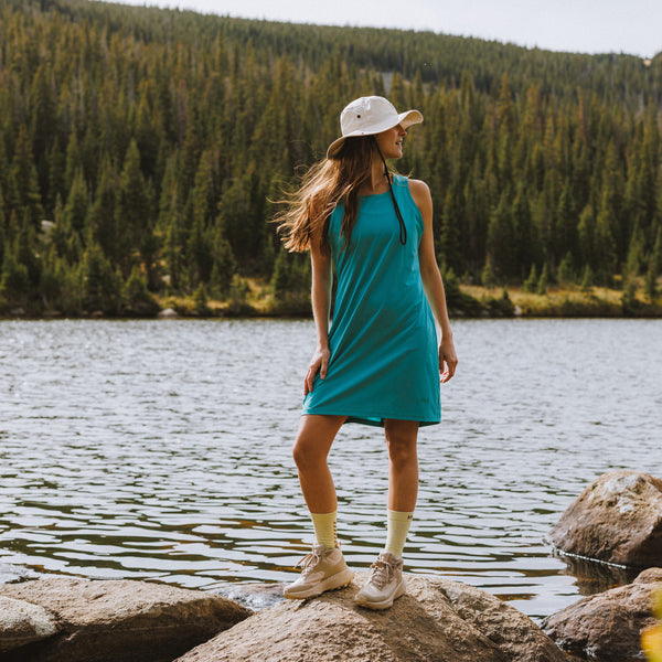 W AWE 2 PC HIKING DRESS, DARK MINT, L