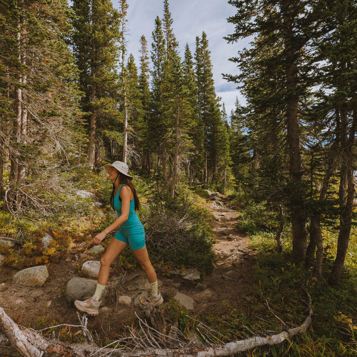 W AWE 2 PC HIKING DRESS, DARK MINT, L