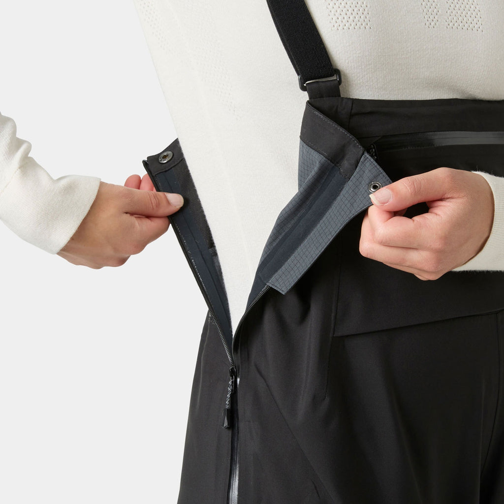 W VERGLAS BC BIB SHELL PANT, BLACK, L