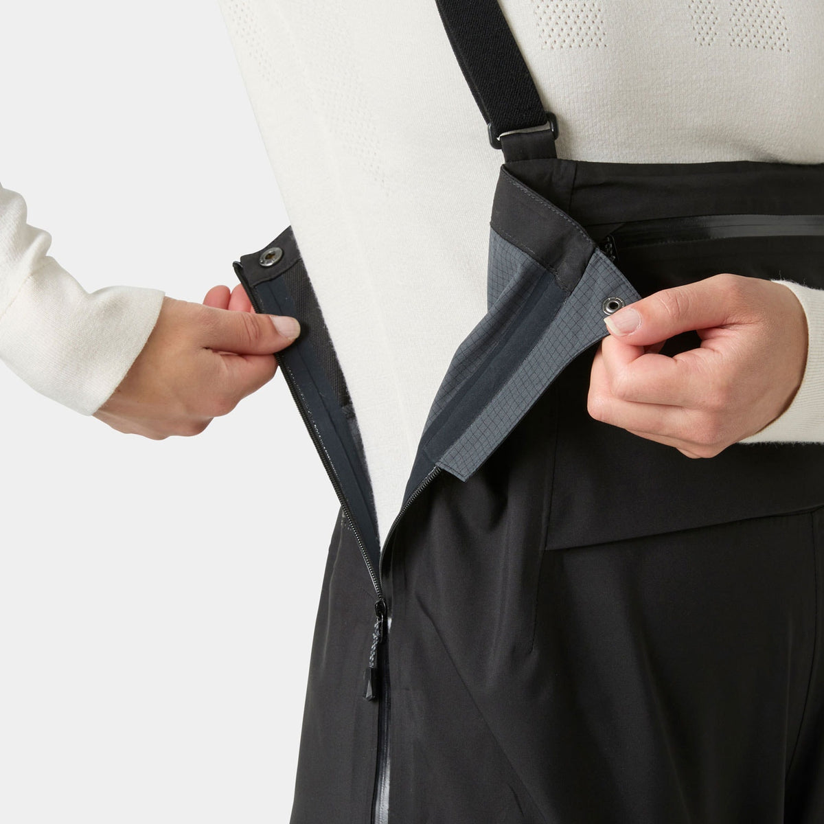 W VERGLAS BC BIB SHELL PANT, BLACK, L