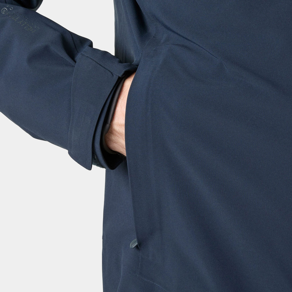 ALPHA LONG INS JACKET, NAVY, XXL
