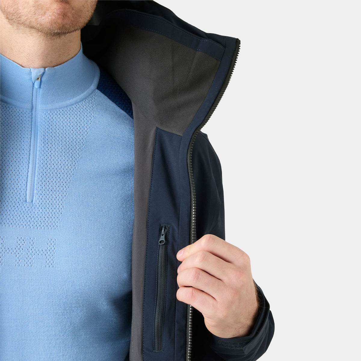 ALPHA LONG INS JACKET, NAVY, XXL