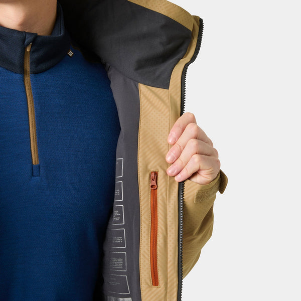 ALPHA LONG INS JACKET, ELMWOOD PLA, XXL