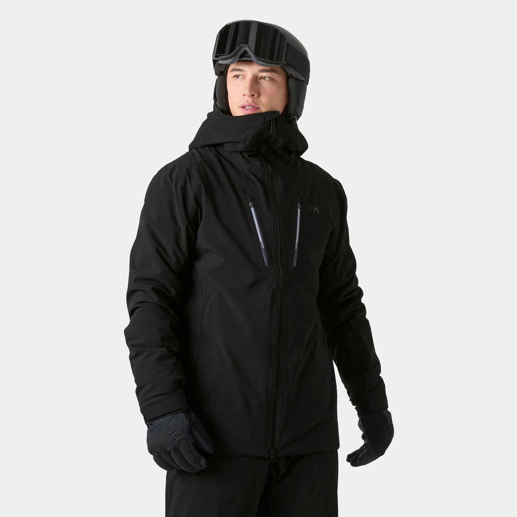 ALPHA LONG INS JACKET, BLACK, XXL