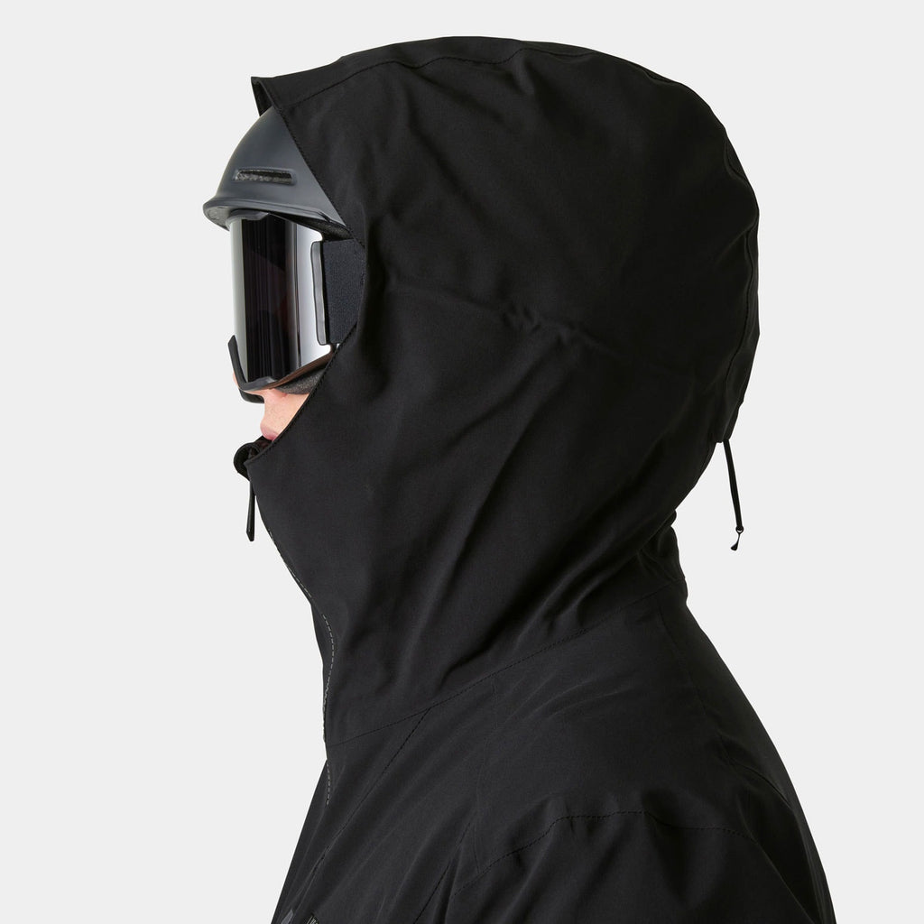ALPHA LONG INS JACKET, BLACK, XXL