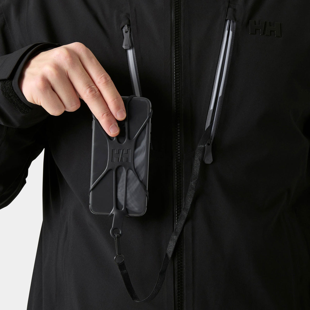 ALPHA LONG INS JACKET, BLACK, XXL