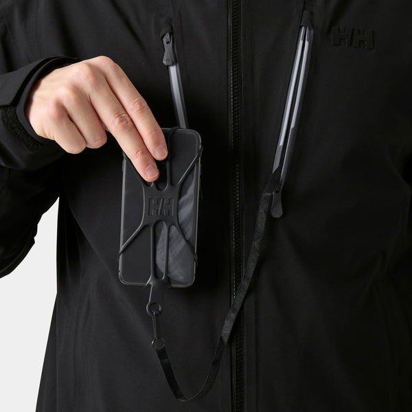 ALPHA LONG INS JACKET, BLACK, XXL