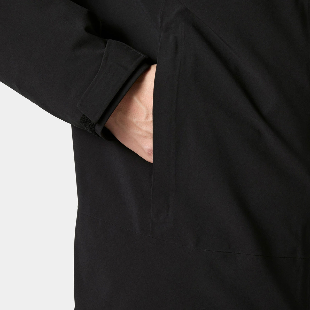 ALPHA LONG INS JACKET, BLACK, XXL