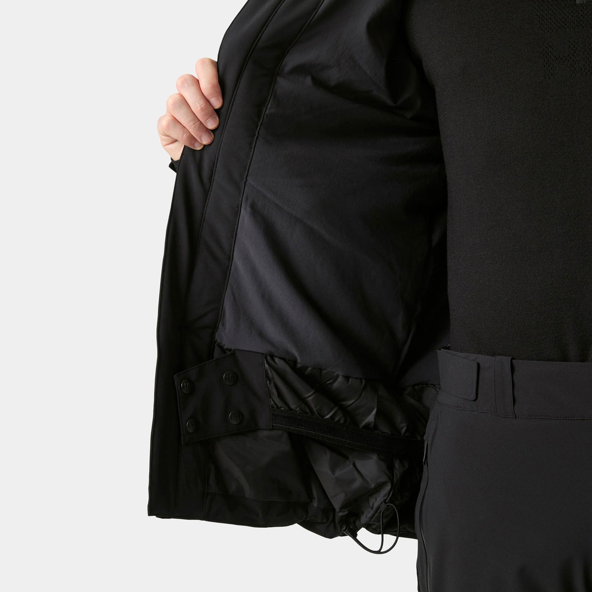 ALPHA LONG INS JACKET, BLACK, XXL