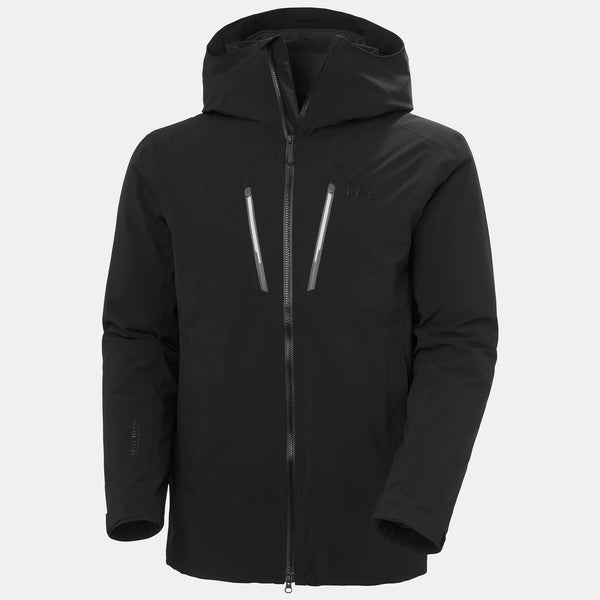 ALPHA LONG INS JACKET, BLACK, XXL