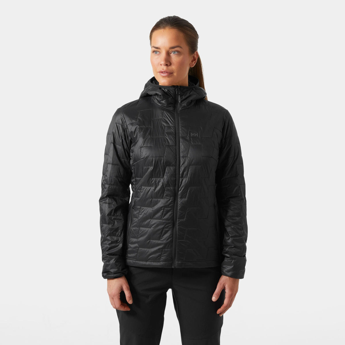 W LIFALOFT HOODED INS JKT, BLACK MATTE, XL Main image