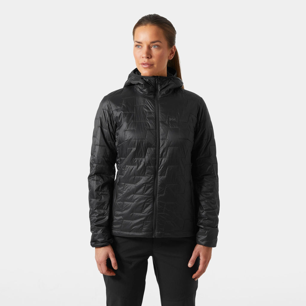 W LIFALOFT HOODED INS JKT, BLACK MATTE, XL