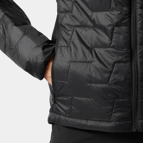 W LIFALOFT HOODED INS JKT, BLACK MATTE, XL