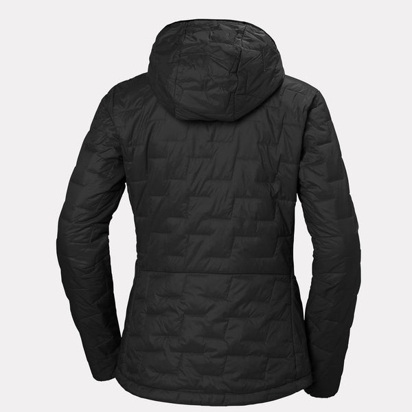 W LIFALOFT HOODED INS JKT, BLACK MATTE, XL