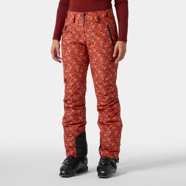 W LEGENDARY INSULATED PANT, RED FLOWER, L