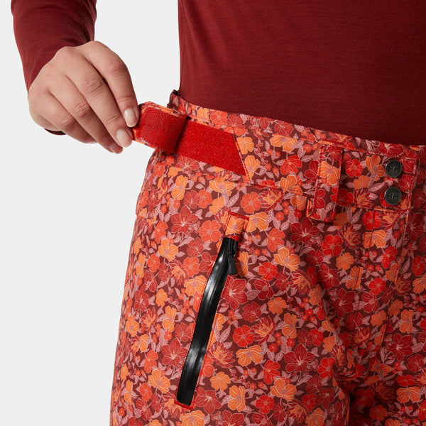 W LEGENDARY INSULATED PANT, RED FLOWER, L