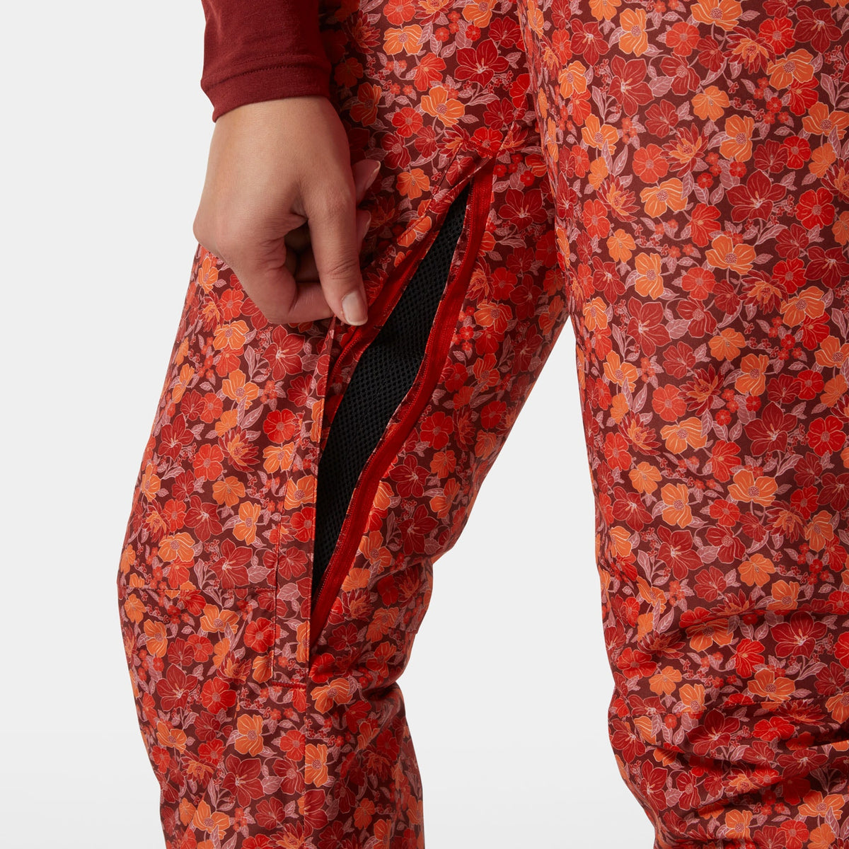 W LEGENDARY INSULATED PANT, RED FLOWER, L