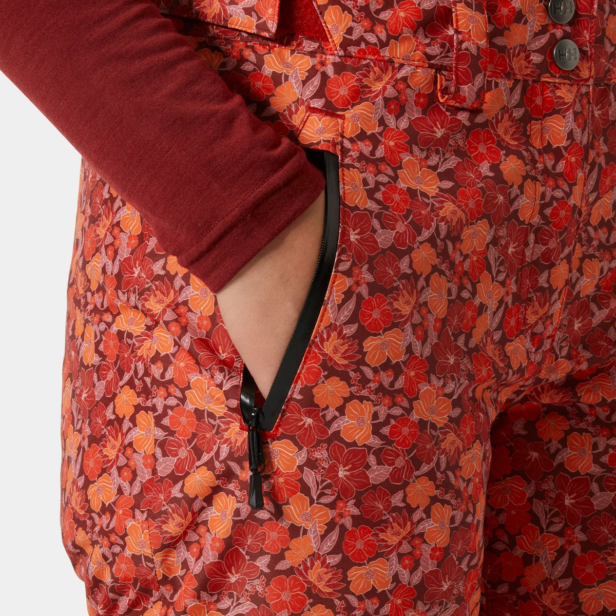 W LEGENDARY INSULATED PANT, RED FLOWER, L