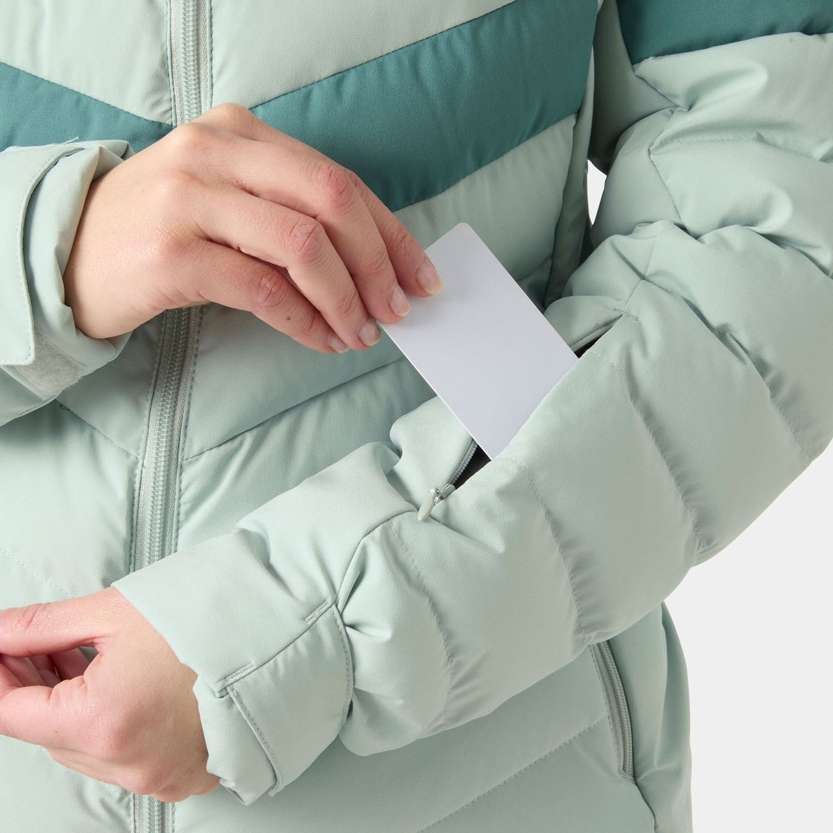 W IMPERIAL PUFFY JACKET, GREEN MIST, M