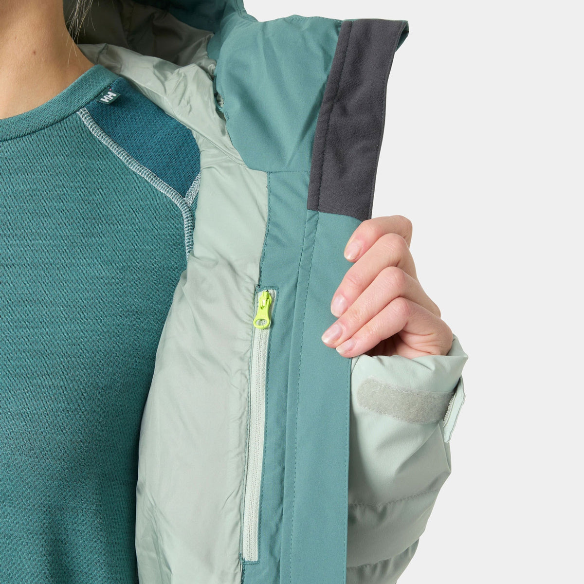W IMPERIAL PUFFY JACKET, GREEN MIST, M