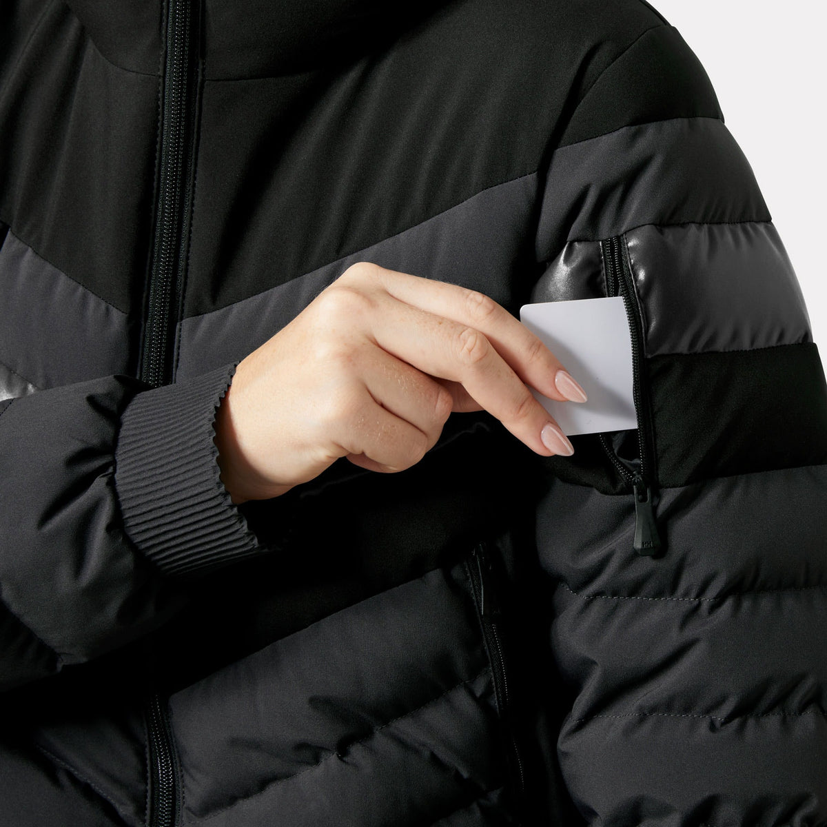W IMPERIAL SHORT PUFFY JACKET, BLACK, S