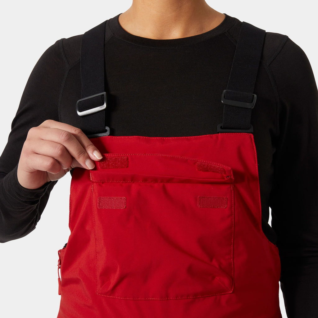 W LEGENDARY INSULATED BIB PANT, RED, L