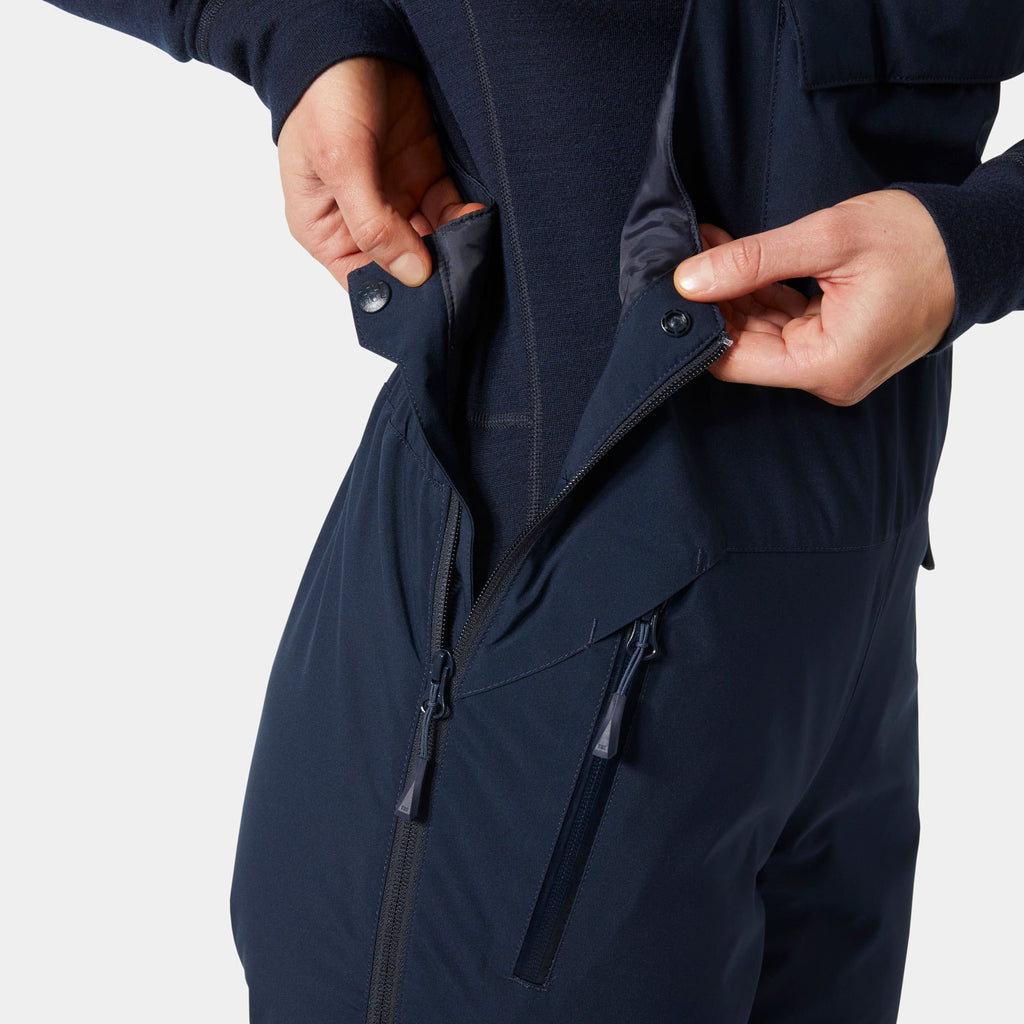 W LEGENDARY INSULATED BIB PANT, NAVY, L