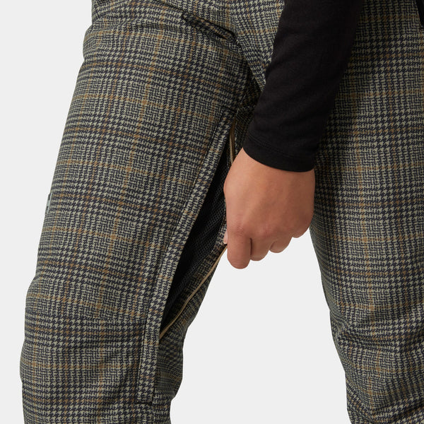 W LEGENDARY INSULATED BIB PANT, PEBBLE BROX, S
