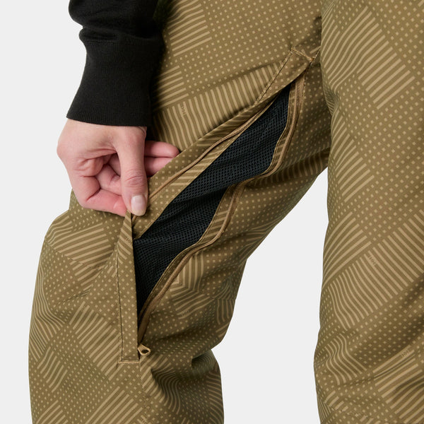 W LEGENDARY INSULATED BIB PANT, ELMWOOD PLA, L